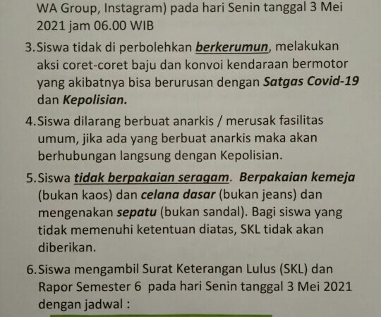 Info Pengumuman Seputar Kelulusan Siswa