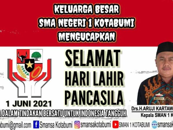Keluarga Besar SMAN 1 Kotabumi mengucapkan Selamat Hari Lahirnya Pancasila Keluarga Besar SMAN 1 Kotabumi mengucapkan Selamat Hari Lahirnya Pancasila