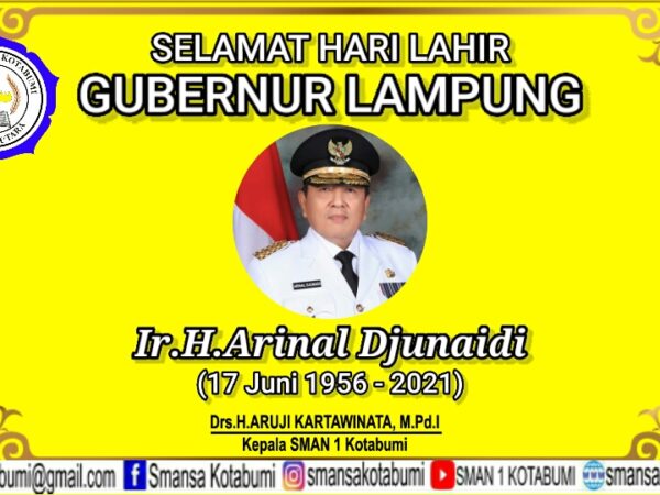 SELAMAT HARI LAHIR GUBERNUR LAMPUNG (Ir.H.Arinal Djunaidi)