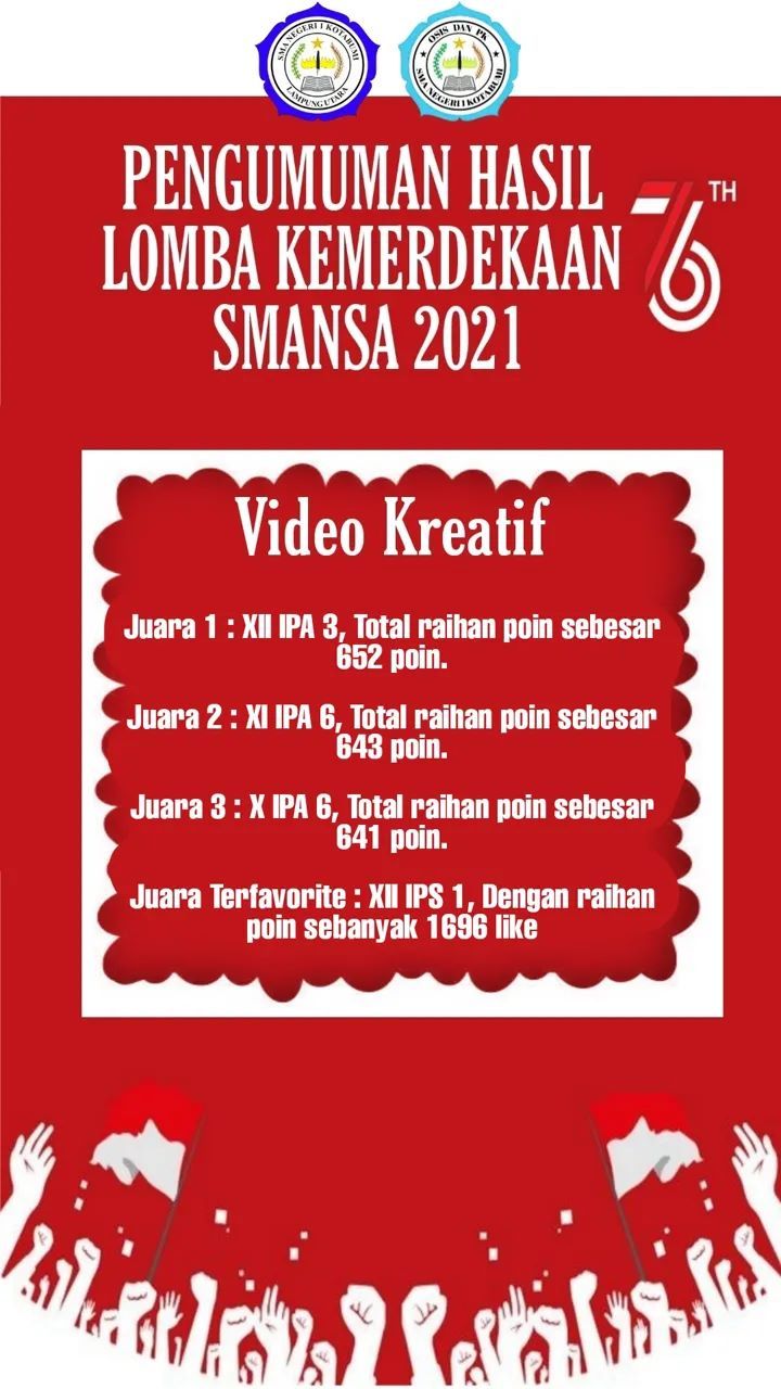Pengumuman Independence Fair Smansa 2021