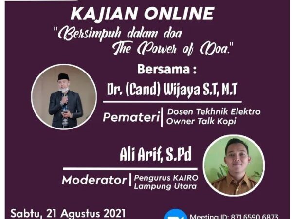 Kajian Online Rohis Smansa , Sabtu 21 Agustus 2021
