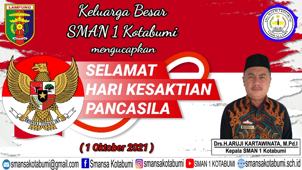 Selamat Hari Kesaktian Pancasila 1 Oktober 2021