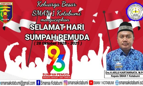 Selamat Hari Sumpah Pemuda , 28 Oktober 2021