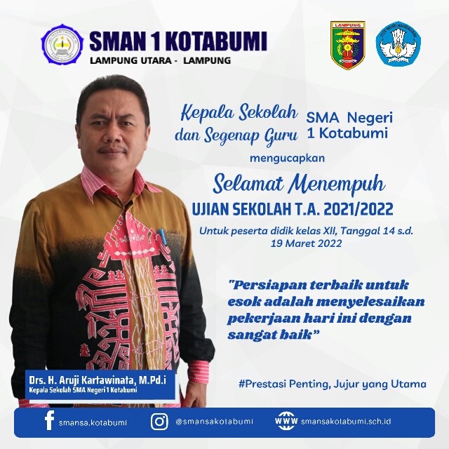 Selamat Menempuh Ujian Sekolah T.A 2021/2022