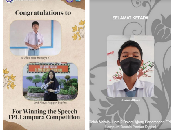 Ekskul English Club dan Fotografi SMAN 1 Kotabumi jadi Juara di Ajang FPL Ekskul English Club dan Fotografi SMAN 1 Kotabumi jadi Juara di Ajang FPL