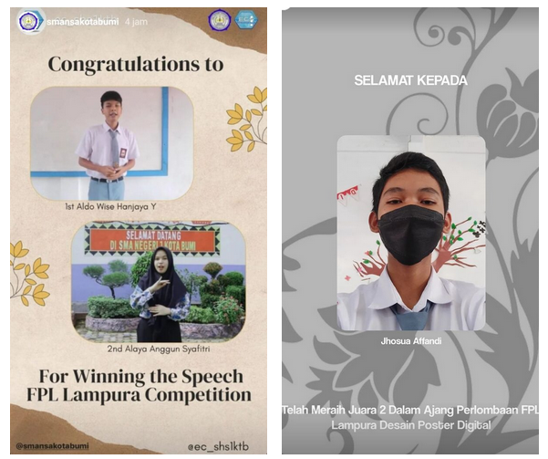 Ekskul English Club dan Fotografi SMAN 1 Kotabumi jadi Juara di Ajang FPL Ekskul English Club dan Fotografi SMAN 1 Kotabumi jadi Juara di Ajang FPL