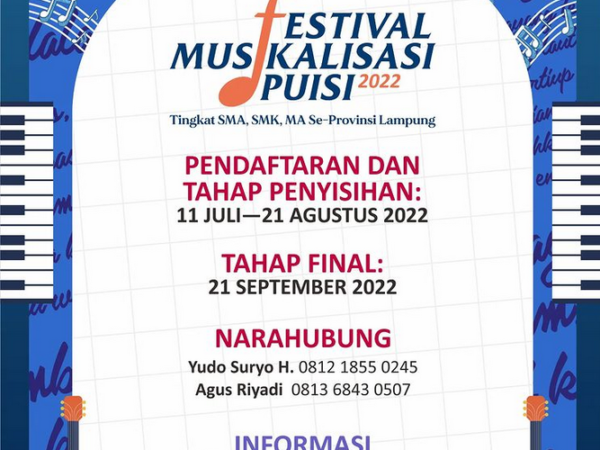 Festival Musikalisasi Puisi 2022 oleh Kantor Bahasa Lampung Festival Musikalisasi Puisi 2022 oleh Kantor Bahasa Lampung