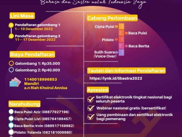 Liga Bahasa dan Sastra Nasional oleh Ikatan Duta Bahasa Provinsi Lampung Liga Bahasa dan Sastra Nasional oleh Ikatan Duta Bahasa Provinsi Lampung