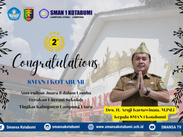 SMAN 1 Kotabumi Raih Juara Kedua dalam Lomba Gerakan Literasi Sekolah (GLS) Tingkat Kabupaten SMAN 1 Kotabumi Raih Juara Kedua dalam Lomba Gerakan Literasi Sekolah (GLS) Tingkat Kabupaten
