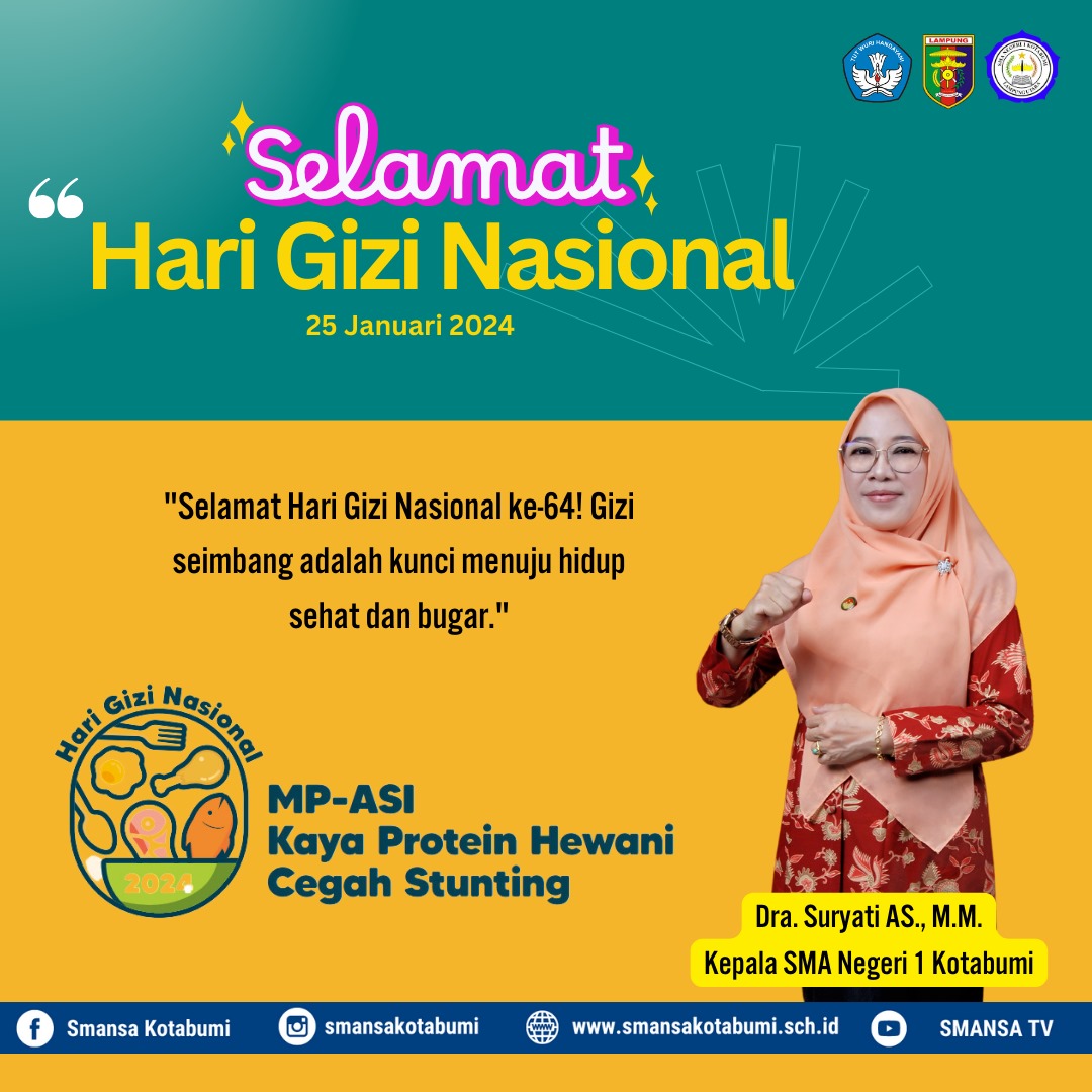 SMA Negeri 1 Kotabumi Meriahkan Hari Gizi Nasional ke-64 dengan Sarapan Pagi dan Senam Sehat Bersama