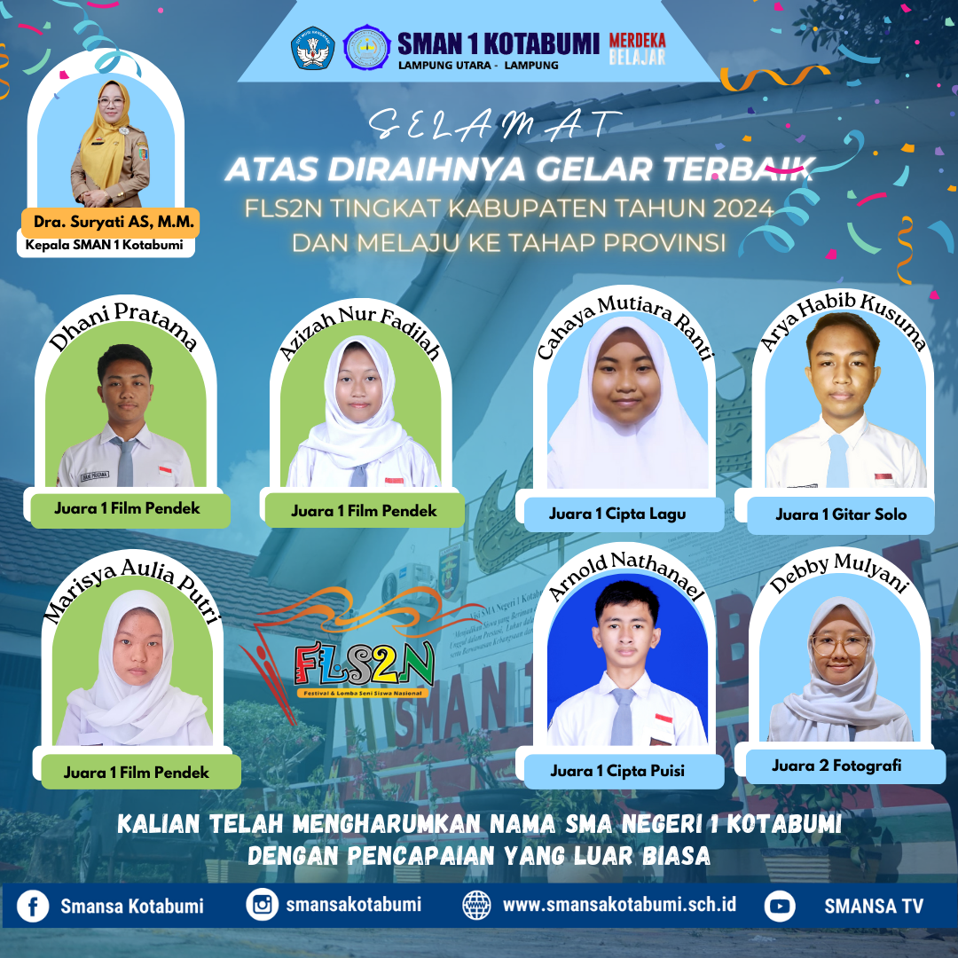 Siswa SMA Negeri 1 Kotabumi Meraih Prestasi Gemilang di FLS2N Tingkat Kabupaten