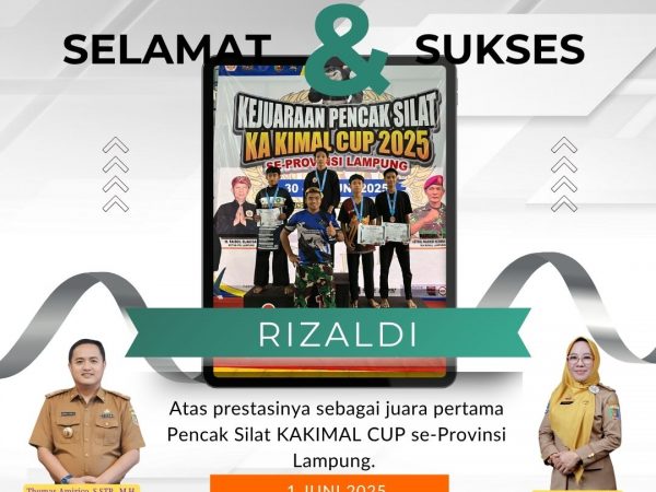 Rizaldi Siswa SMAN 1 Kotabumi Raih Juara 1 dan Predikat Pesilat Terbaik di Ajang KAKIMAL CUP 2025
