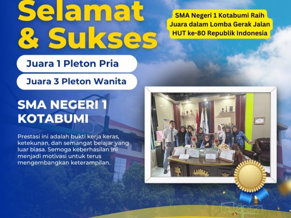 SMA Negeri 1 Kotabumi Raih Juara dalam Lomba Gerak Jalan HUT ke-80 Republik Indonesia