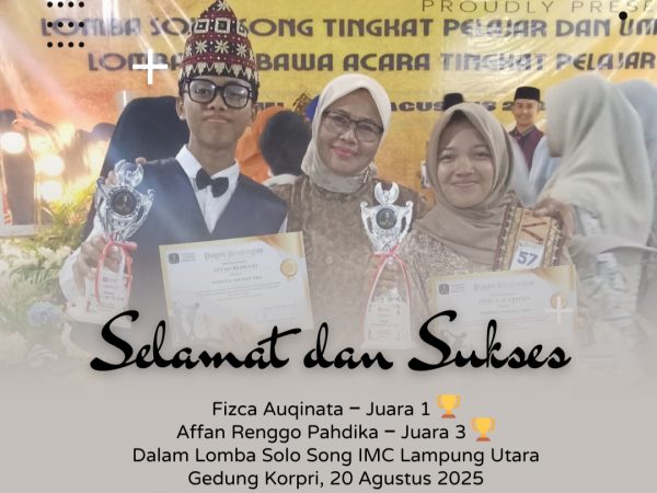 SMA Negeri 1 Kotabumi Raih Prestasi di Ajang Solo Song IMC Lampung Utara