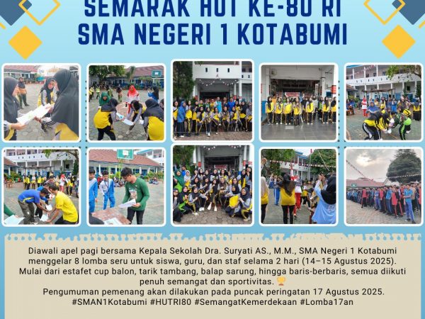 SMA Negeri 1 Kotabumi Semarakkan HUT ke-80 RI dengan Beragam Lomba Meriah
