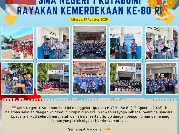 SMA Negeri 1 Kotabumi Gelar Upacara HUT ke-80 Republik Indonesia dengan Khidmat
