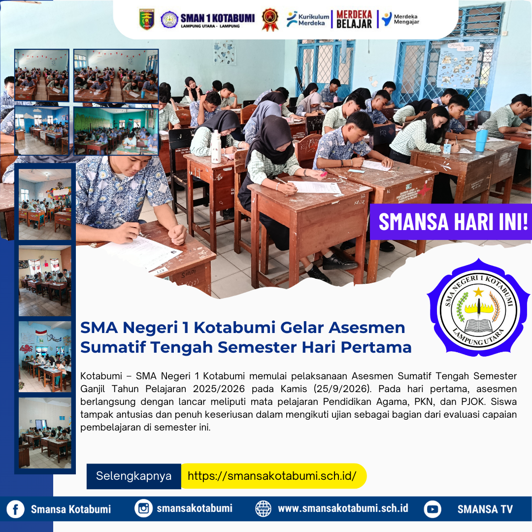 SMA Negeri 1 Kotabumi Gelar Asesmen Sumatif Tengah Semester Ganjil Tahun Ajaran 2025/2026