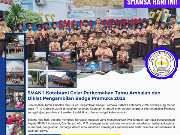 SMAN 1 Kotabumi Gelar Perkemahan Tamu Ambalan dan Diklat Pengambilan Badge Pramuka 2025