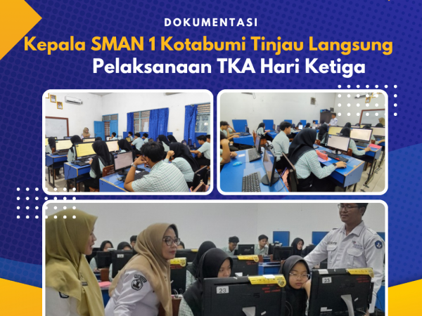 Kepala SMA Negeri 1 Kotabumi Tinjau Langsung Pelaksanaan Gladi Bersih TKA Hari Ketiga Gelombang 2