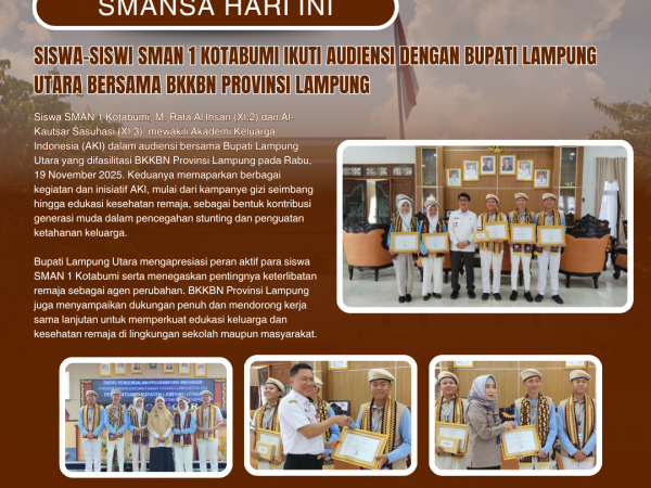 Siswa-Siswi SMAN 1 Kotabumi Ikuti Audiensi dengan Bupati Lampung Utara Bersama BKKBN Provinsi Lampung
