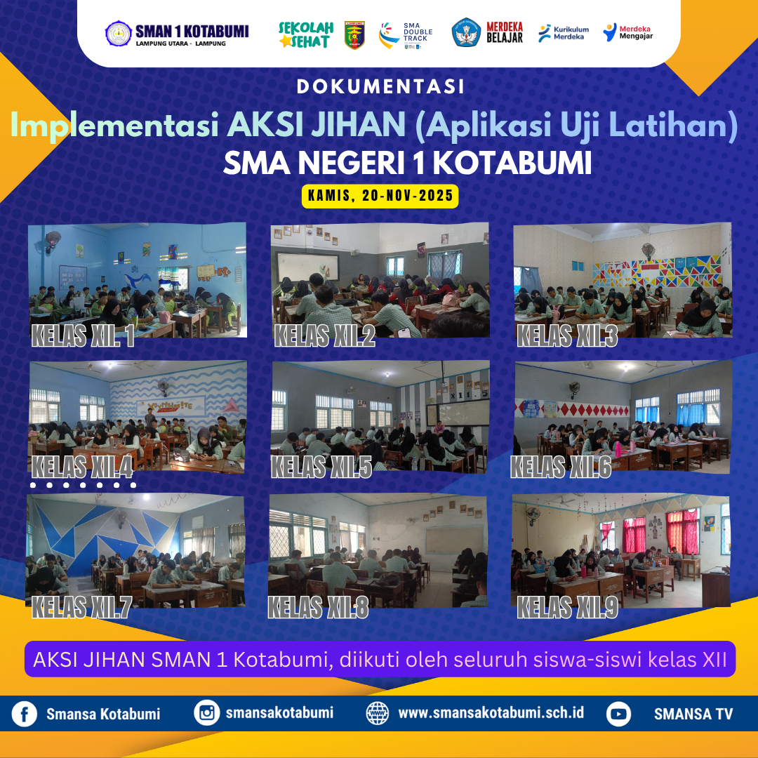 Transformasi Digital: 324 Siswa SMAN 1 Kotabumi Ikuti AKSI JIHAN Bersama