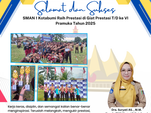 SMAN 1 Kotabumi Raih Tiga Gelar Membanggakan pada Giat Prestasi T/D ke VI Pramuka Se-Lampung Utara 2025