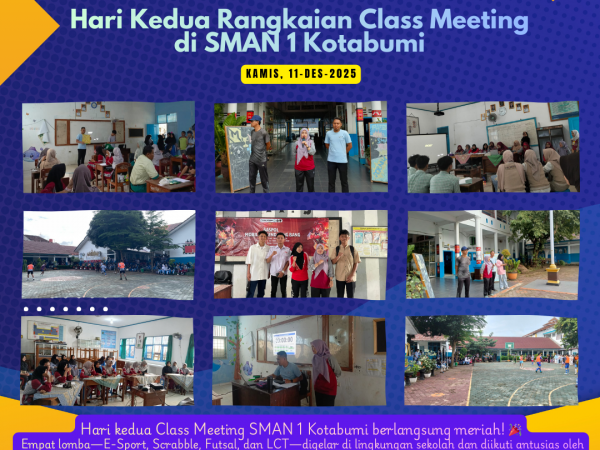 Pelaksanaan Hari Kedua Class Meeting Semester Ganjil SMAN 1 Kotabumi
